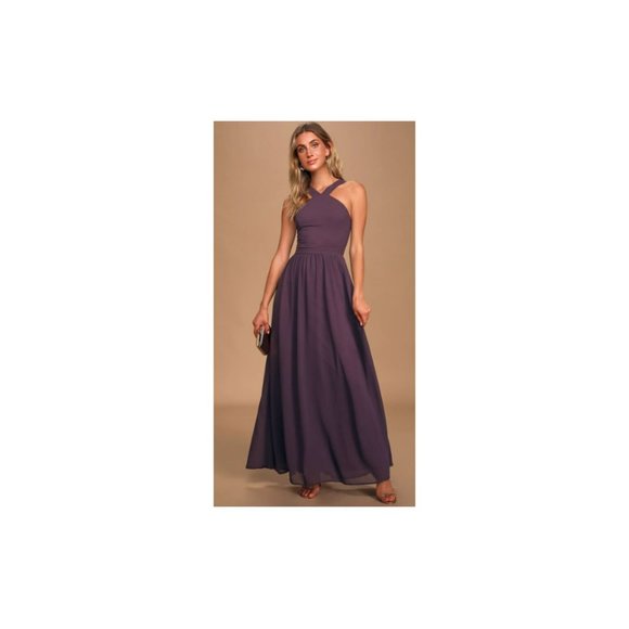 LULUS Air of Romance Dusty Purple Maxi Dress Size XS - Picture 3 of 9